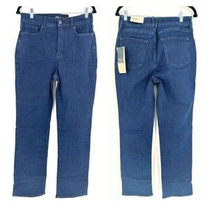 NWT‎ NYDJ Curve Shaper Marilyn Straight Jeans- Melville Size 8 Dark Wash